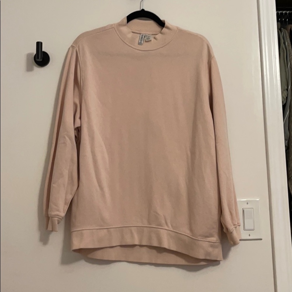 Oversized Baby Pink Sweater Top